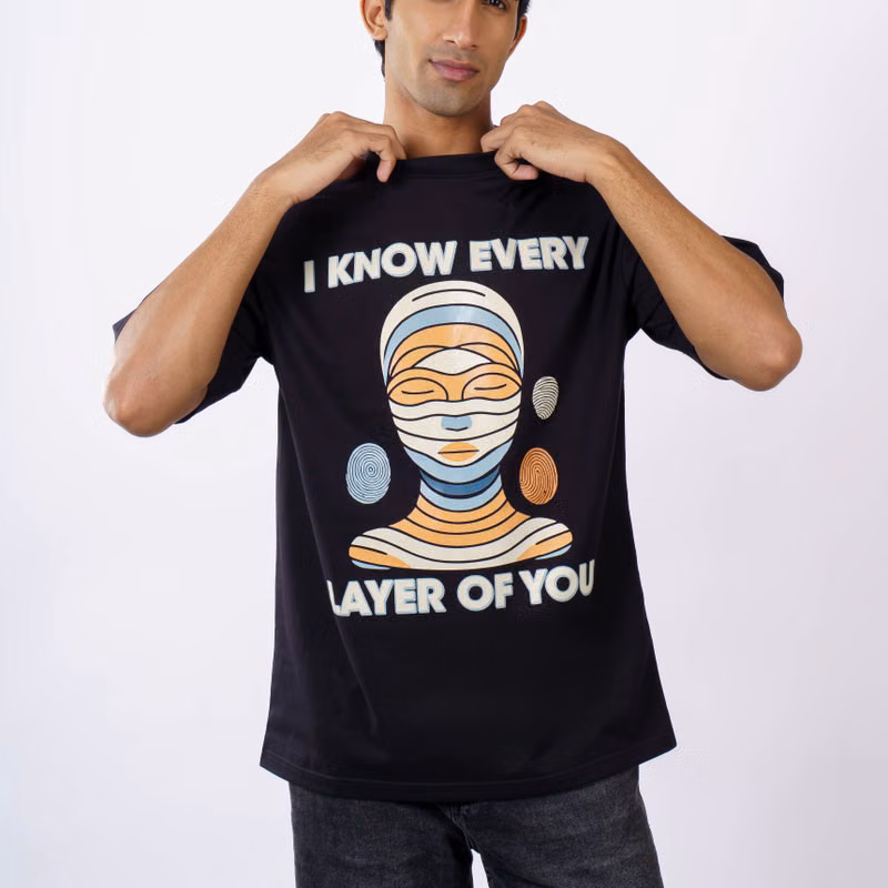 Camiseta Preta Estampada